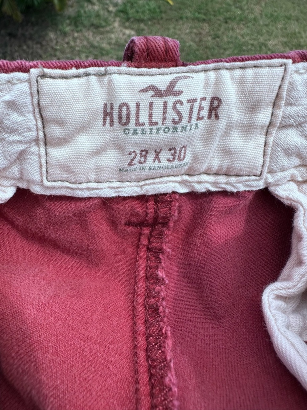 Hollister Men's Burgundy Chino Pants 28x30